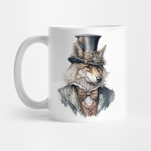 Watercolor Victorian Wolf #1 Mug